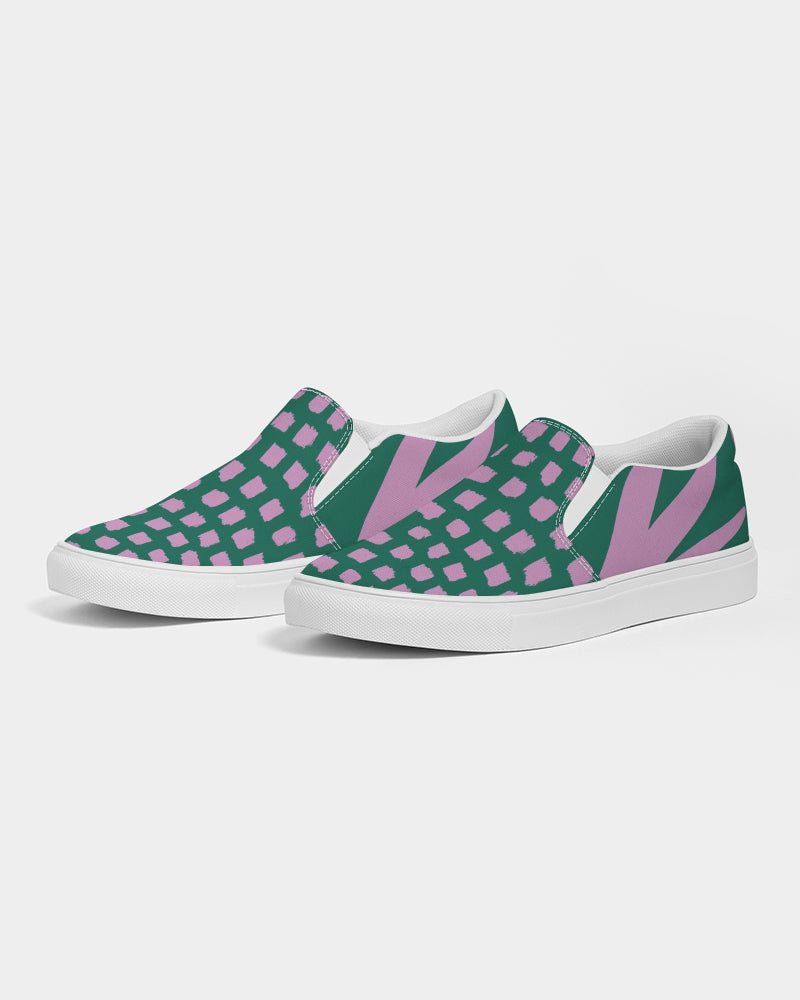 Women's Green Groove Canvas Slip-On