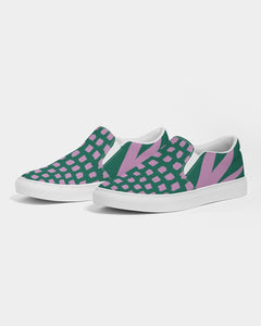 Women's Green Groove Canvas Slip-On