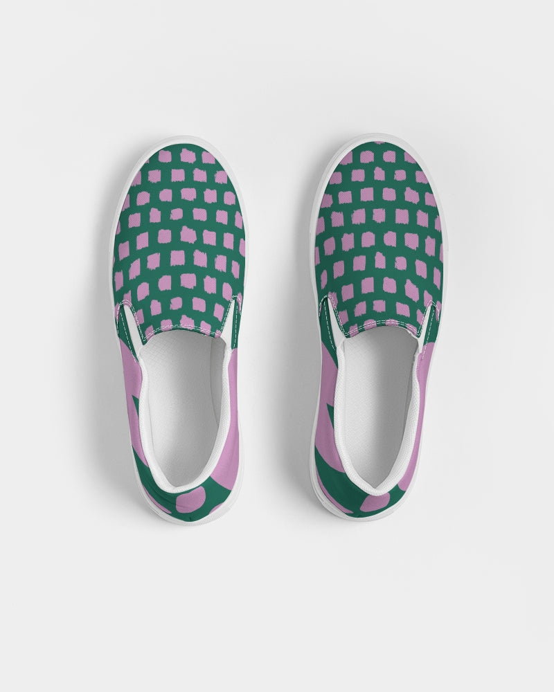 Women's Green Groove Canvas Slip-On