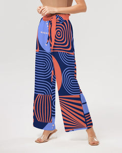 GEOFUNK High-Rise Wide Leg Pants