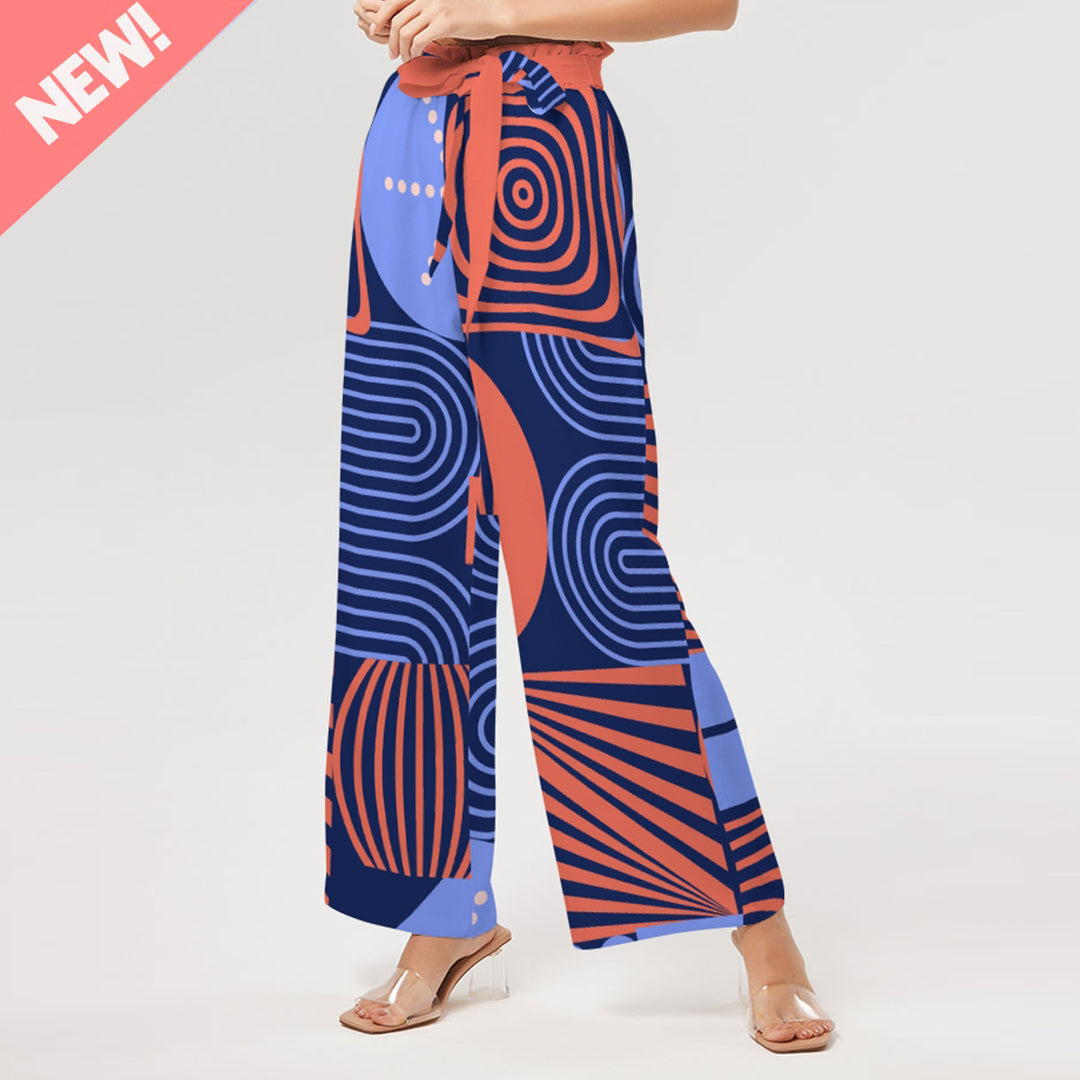 GEOFUNK High-Rise Wide Leg Pants
