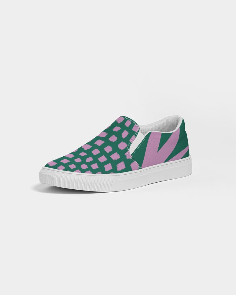 Women's Green Groove Canvas Slip-On