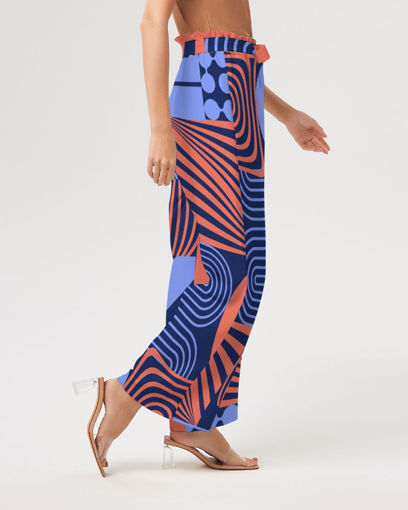 GEOFUNK High-Rise Wide Leg Pants