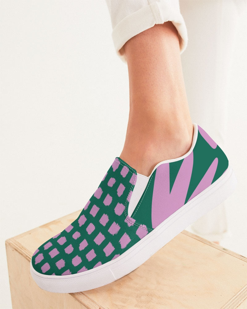 Women's Green Groove Canvas Slip-On