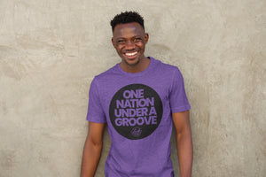 One Nation Under a Groove-tri-blend purple unisex