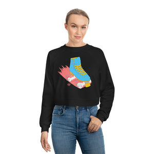 Roller Disco Cropped Fleece Pullover