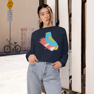 Roller Disco Cropped Fleece Pullover