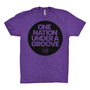 One Nation Under a Groove-tri-blend purple unisex