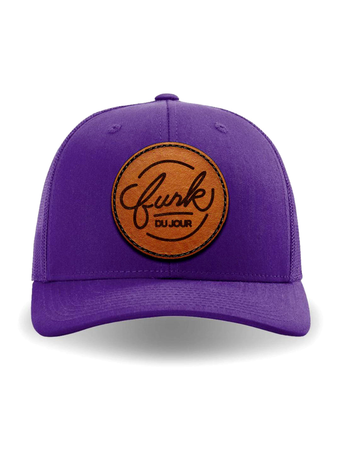 Funk du Jour Prince purple with leather patch trucker cap